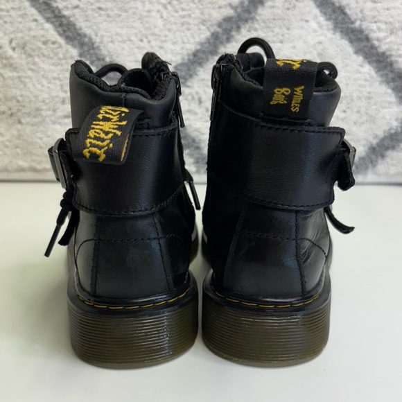 Dr. Martens 1460 Joska Romario Boys US 1 Black Leather Biker Buckle Boots Rare - Picture 3 of 6